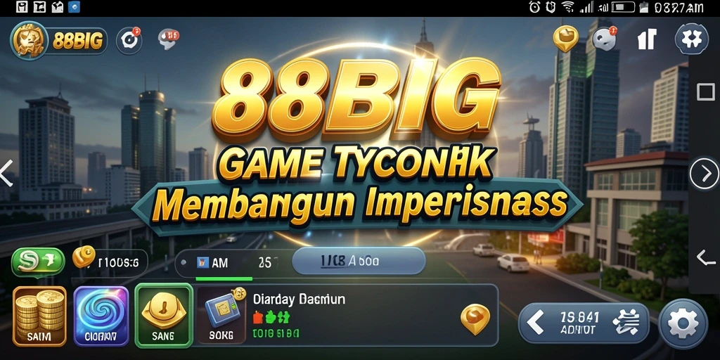 Tangkapan layar utama 88BIG menampilkan gameplay seru dalam membangun bisnis Tycoon.