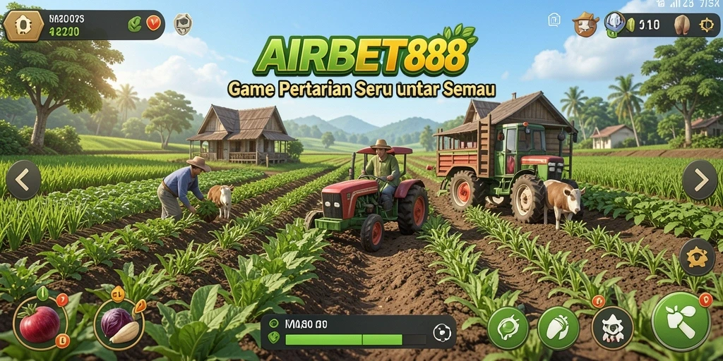 Tampilan gameplay seru di AIRBET88, nikmati berkebun dan peternakan.