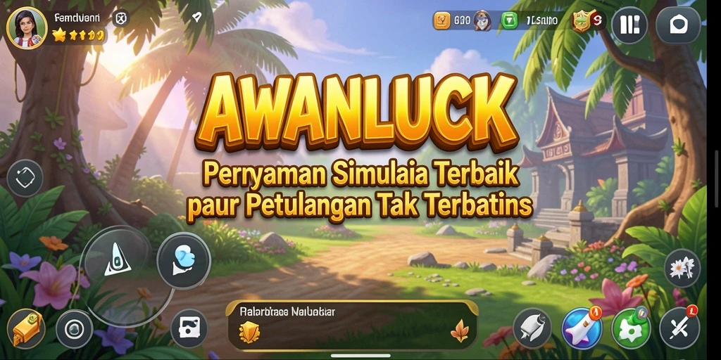 Tangkapan layar AWANLUCK menampilkan gameplay menarik dan interaksi karakter.