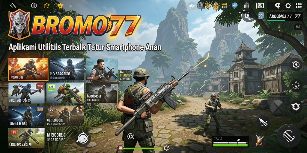 Screenshot BROMO77 menampilkan antarmuka intuitif dan fitur pengoptimalan.