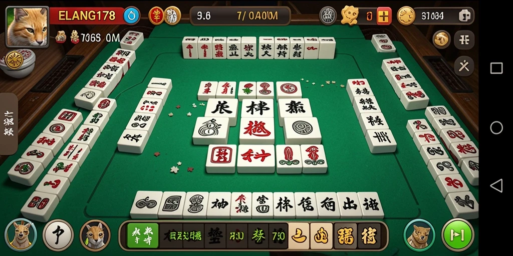 Tampilan menarik gameplay ELANG178 dengan grafis Mahjong yang indah.