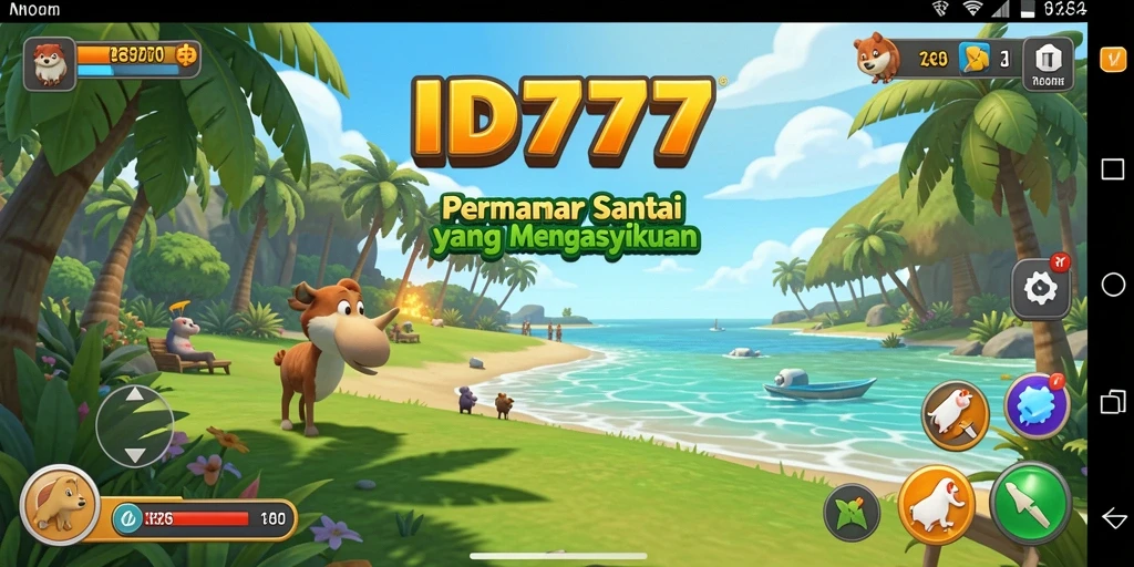 Tampilan gameplay menarik dari ID777 yang penuh warna.