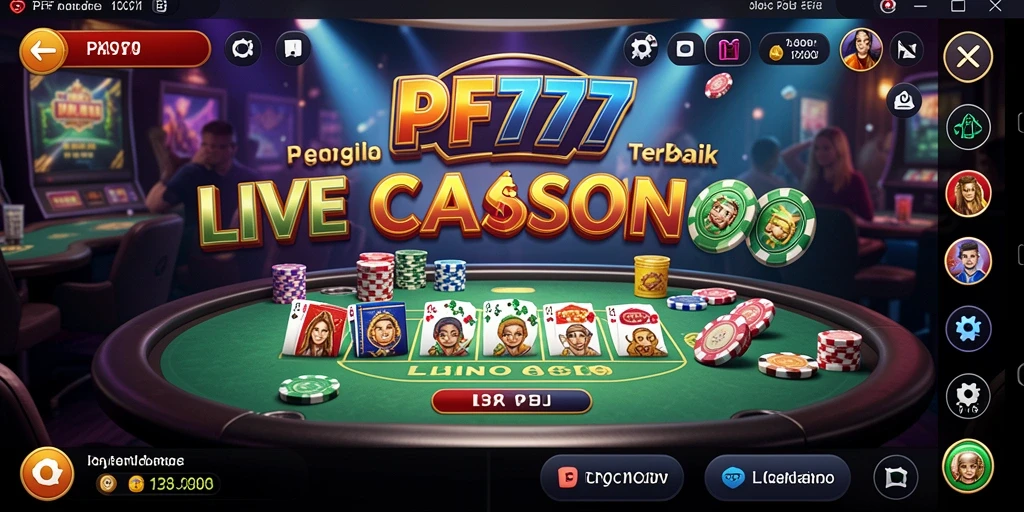Tampilan gameplay Live Casino yang memukau dan interaktif.