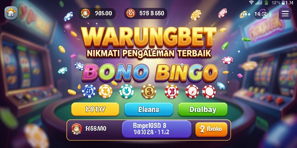 Tampilan screenshot utama WARUNGBET menampilkan gameplay Bingo yang seru.